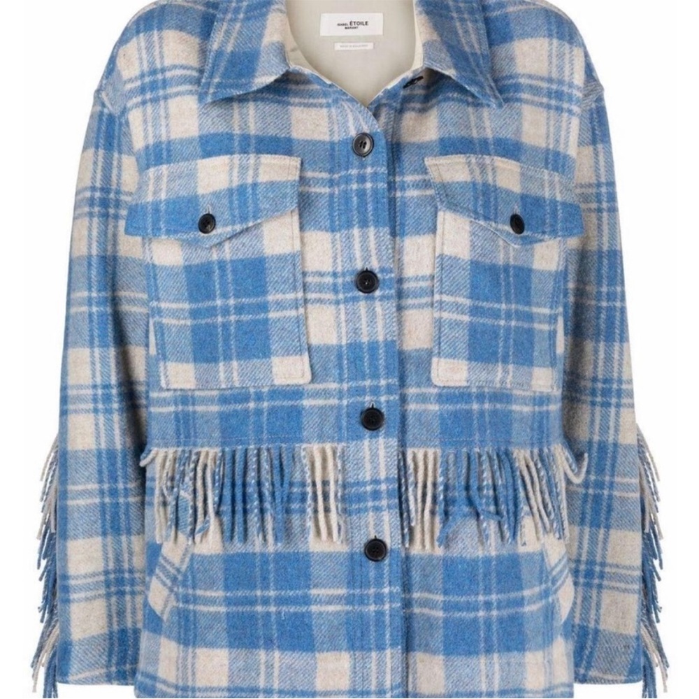 Isabel Marant Blue and White Teddy Jacket